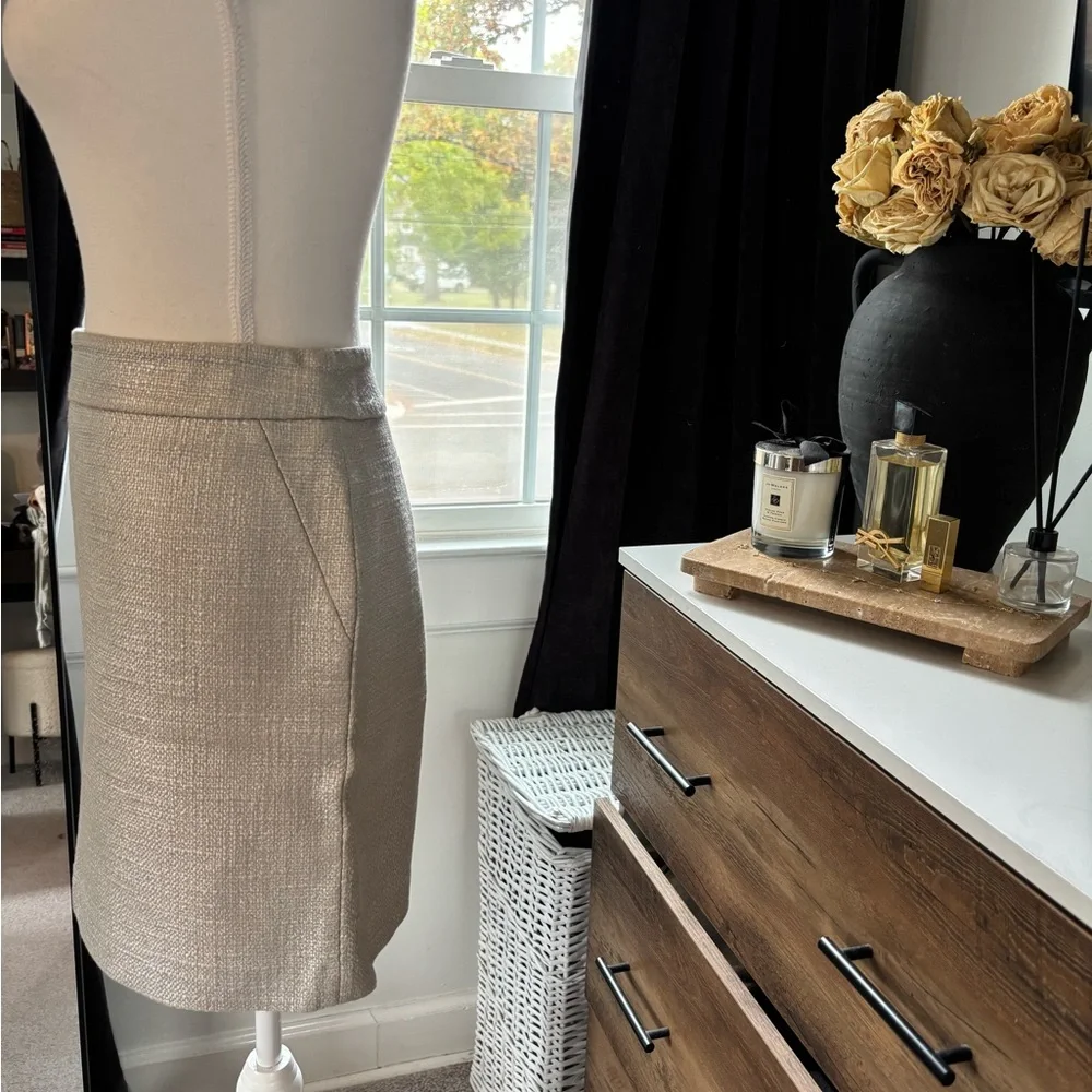 White House Black Market Metallic A-Line Skirt - Picture 2 of 7
